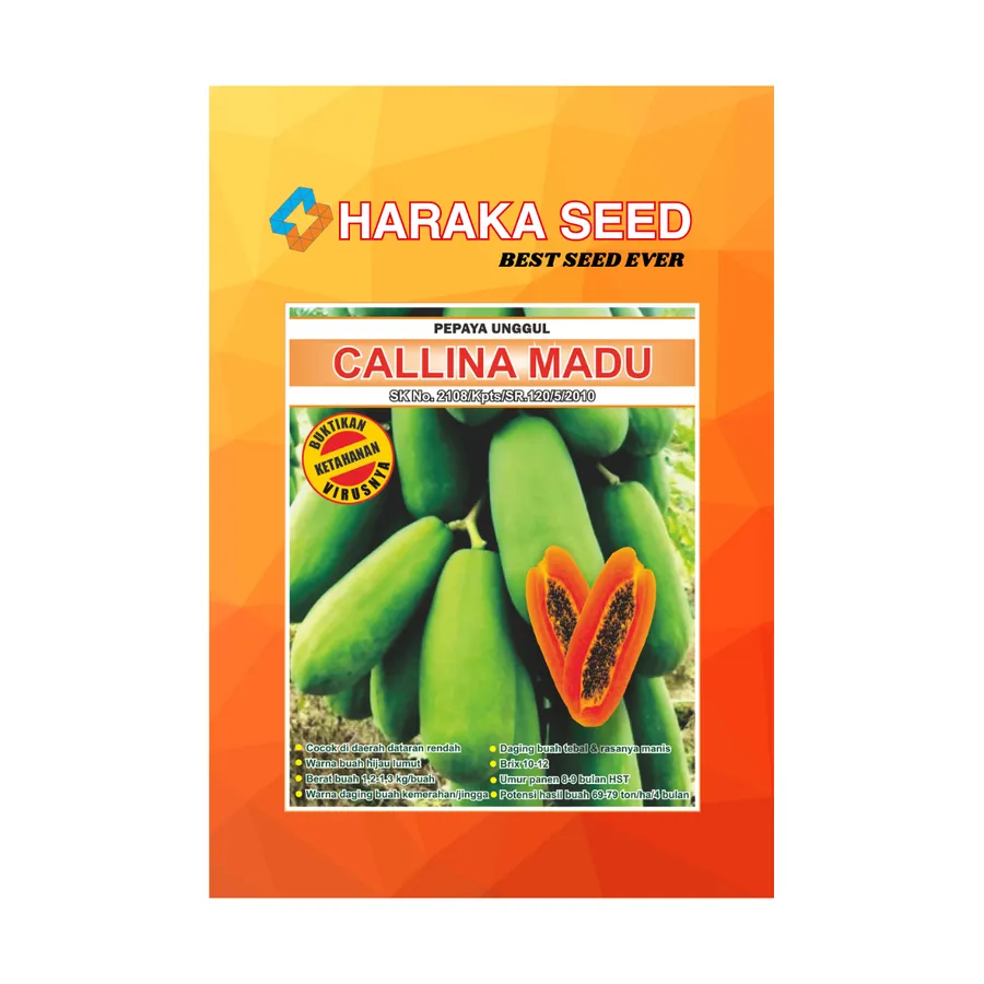 Kemasan benih pepaya CALLINA MADU HARAKA SEED