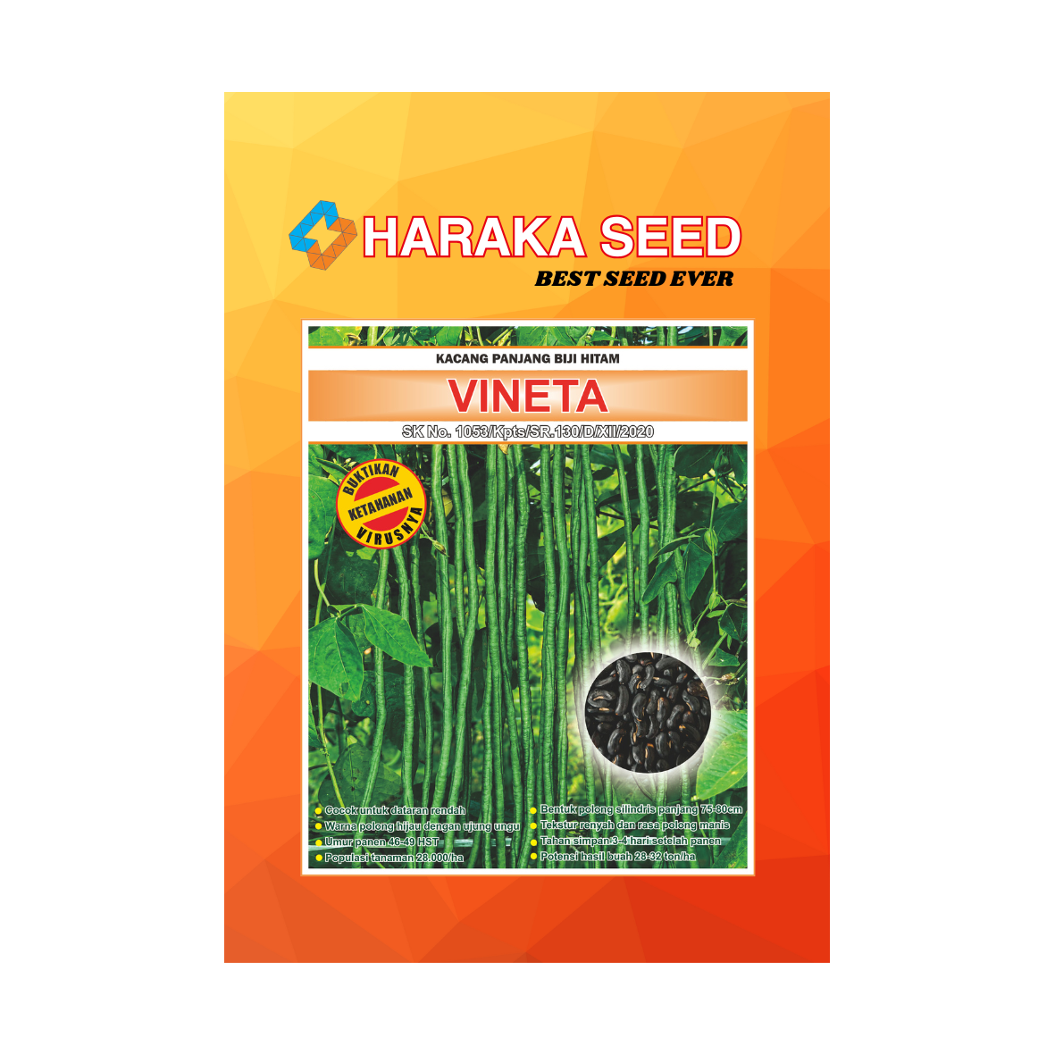 Kemasan benih Kacang Panjang Biji Hitam VINETA