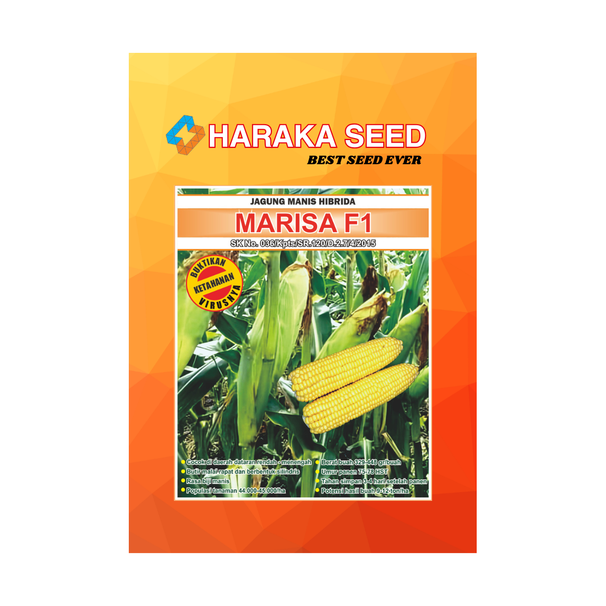 Kemasan benih Jagung Manis Hibrida MARISA F1