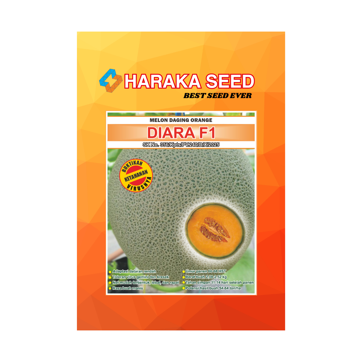 Kemasan benih melon DIARA F1