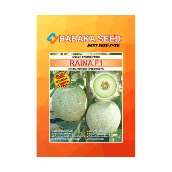 Kemasan benih Melon Daging Putih RAINA F1
